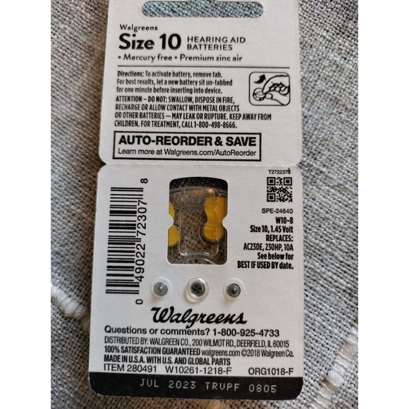 Hearing Aid batteries Size 10 1.45 volt - Picture 2 of 2